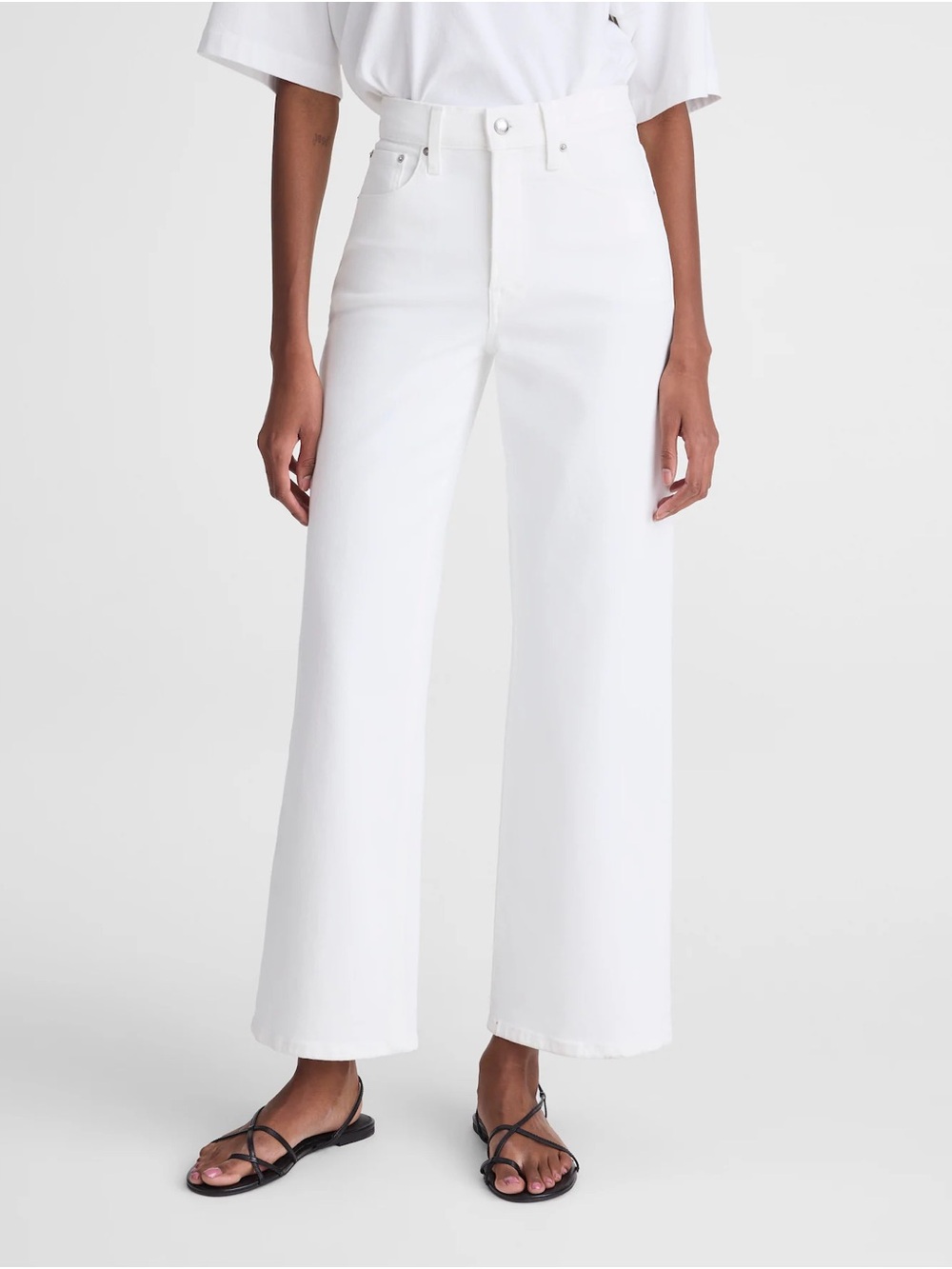 Madewell The Perfect Vintage Wide-Leg Crop Jean Tile WhiteSize 33